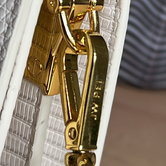 🆕 JW PEI Mini Flap Crossbody Ivory Lizard Handbag Vegan Purse - Picture 4 of 9